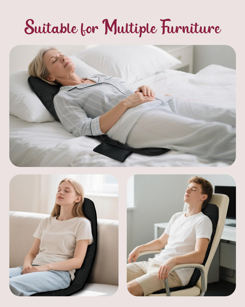 Therazzagge ultra-soft fabric cover adds gentle touch during use.