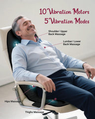 Therazzagge vibration back-massager cushion with heat provides soothing warmth.