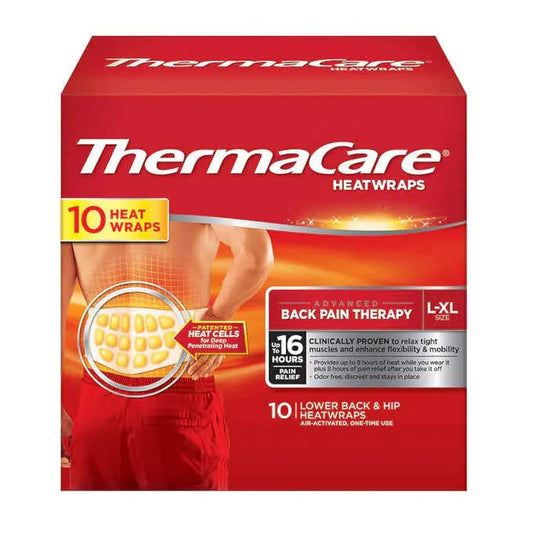 ThermaCare lower back and hip heat wrap pack of 10 for targeted warmth