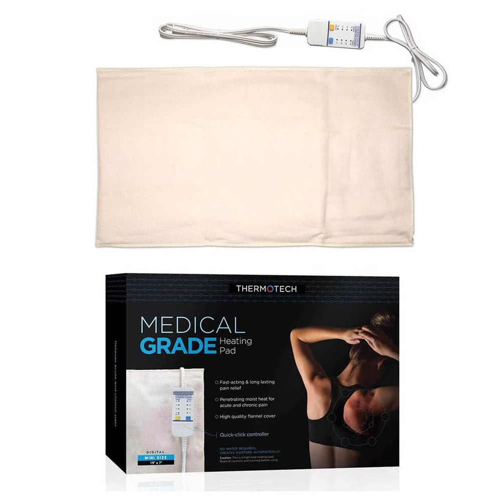 Thermotech Mini front view heating pad for targeted moist heat relief.