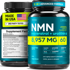 Thinbi NMN bottle shows real NAD+ inside for energy support.