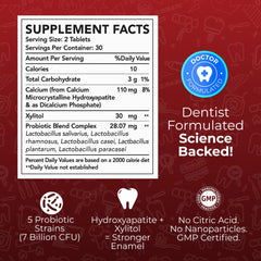 Think Tooth tablets on toothbrush enhances enamel-friendly minerals during nightly routine