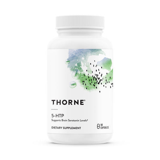 THORNE 5-HTP bottle front view with label visible