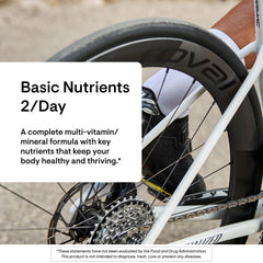THORNE Basic Nutrients label detail listing vitamins and minerals.
