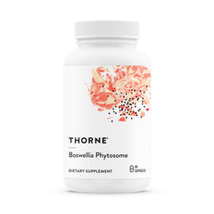 THORNE Boswellia Phytosome bottle pour supports easy daily use.