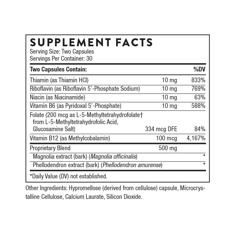 THORNE craving and stress support plant extracts capsules show natural botanicals for mood support