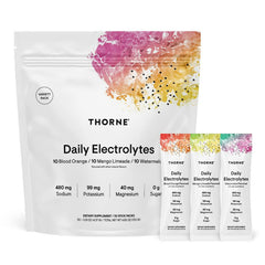 THORNE Daily Electrolytes stick packs front view for on-the-go hydration