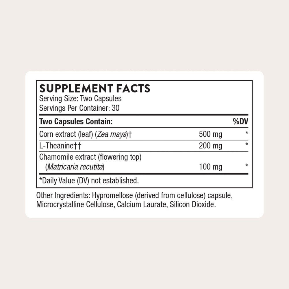 Thorne Deep Sleep Complex capsules close-up showing natural ingredients for calming bedtime routines