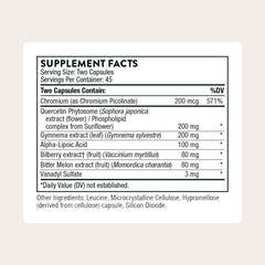 Thorne Diabenil capsules on white background for easy daily dosing
