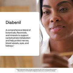 Thorne Diabenil label close-up highlighting Quercetin Phytosome for potential benefits