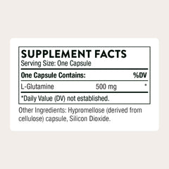 THORNE L-Glutamine bottle pour demonstrates convenient post-workout recovery.