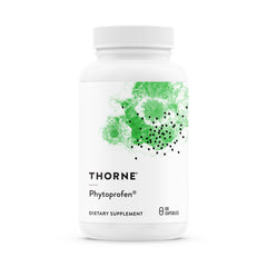 THORNE Phytoprofen bottle front with branding and dietary-free formulation for recovery