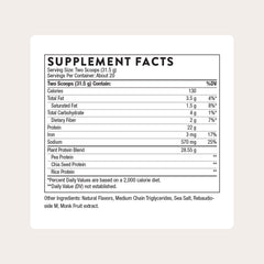 THORNE vanilla shake with 22 g protein per serving for recovery