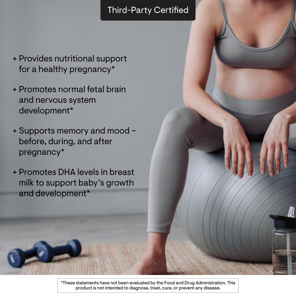 Thorne Prenatal DHA dispensing scene for daily routine