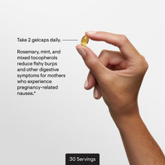 Thorne Prenatal DHA nutrition facts chart detail