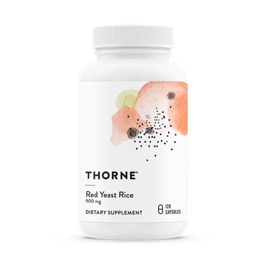 THORNE Red Yeast Rice bottle label for cardiovascular support