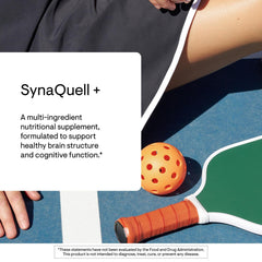 Back label of THORNE SynaQuell+ highlights NSF for Sport verification.