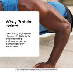Thorne Whey Protein Isolate Vanilla bottle close-up highlights clean label
