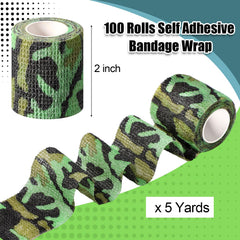 Threlaco self-adhesive bandage close-up shows secure hold without clips.