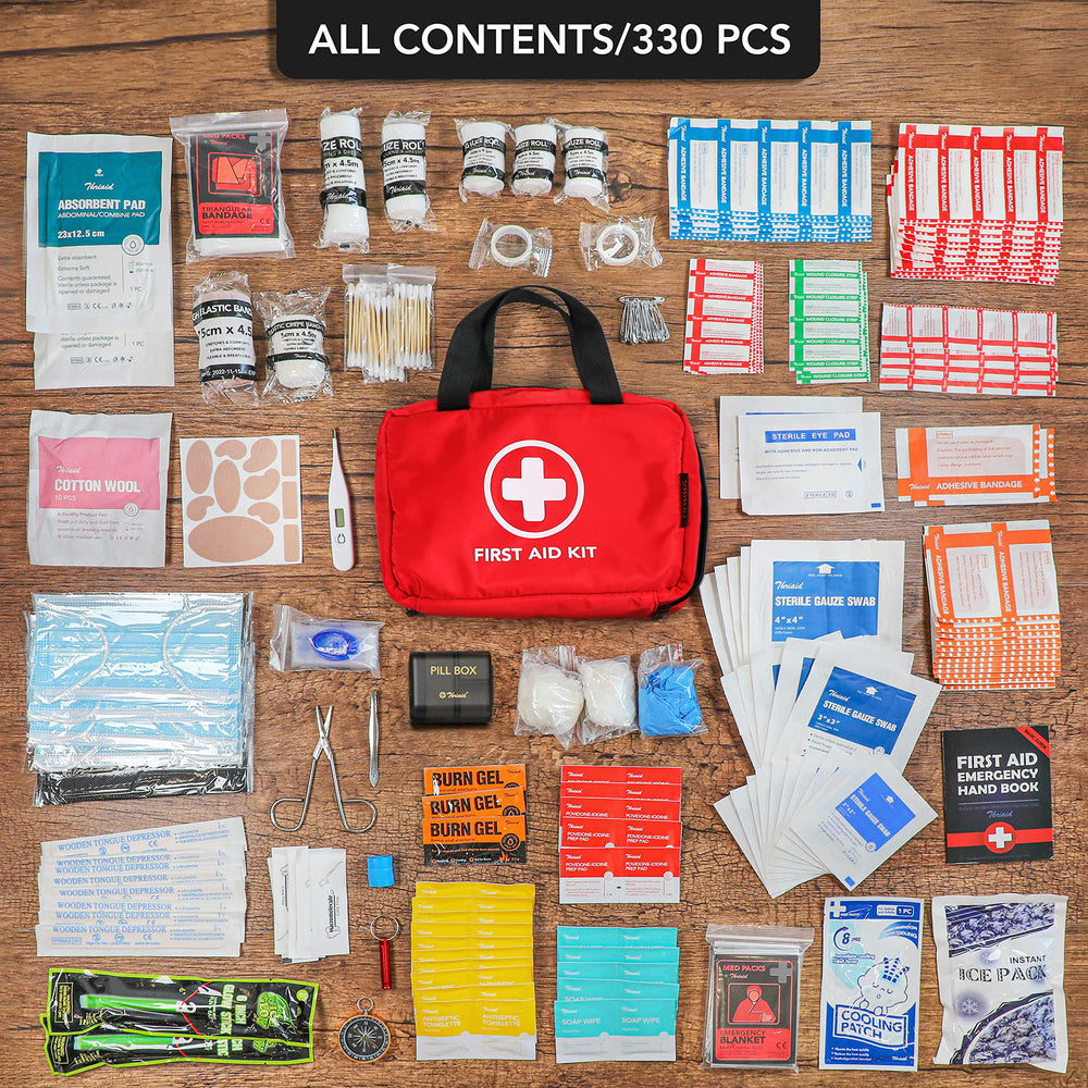 THRIAID compact lightweight kit fits in vehicles and bags.