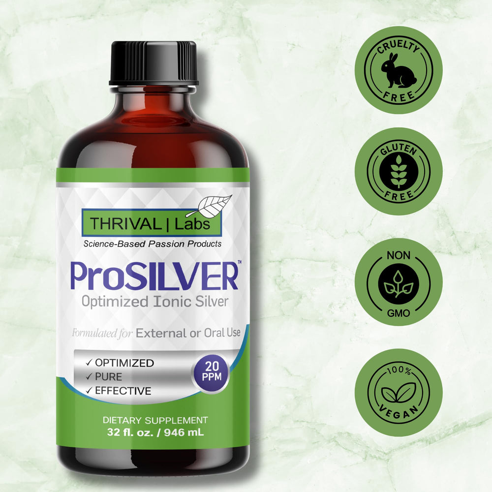 Thrival Labs 32oz amber bottle product shot highlighting value.