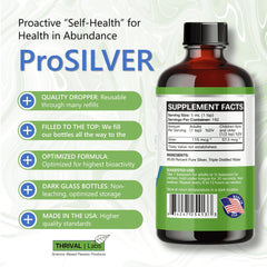 Thrival Labs ionic colloidal silver liquid mouthwash for oral care.