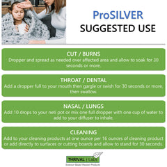 Amber glass bottle protects potency and freshness of Thrival Labs silver liquid.