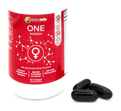 Thrivetality Nutriscience ONE Woman packaging front for daily supplement routine.