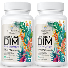 ThrivyThystle liposomal DIM bottle; easy daily support for balance.