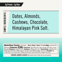 Thunderbird Bars chocolate almond butter sea salt ingredient close-up reveals wholesome components.