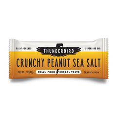 Thunderbird Bars Crunchy Peanut Butter bar, gluten-free protein snack for active days.