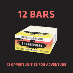 Thunderbird Bars no-added-sugar ingredient list highlights natural sweetness.