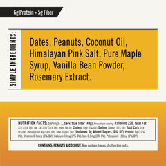 Closeup of Thunderbird Bars gluten-free ingredients and real-food branding.