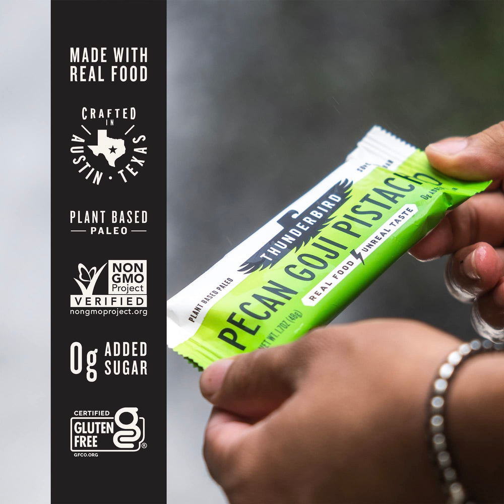 Thunderbird Bars in a backpack, portable workout fuel