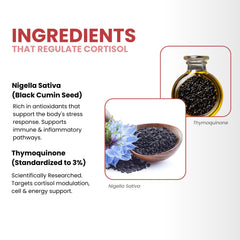 Sleek packaging visuals suggesting premium cortisol support supplement