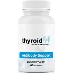 Thyroid Specific Formulations Antibody Support bottle closeup highlighting Nigella seed blend for immune balance