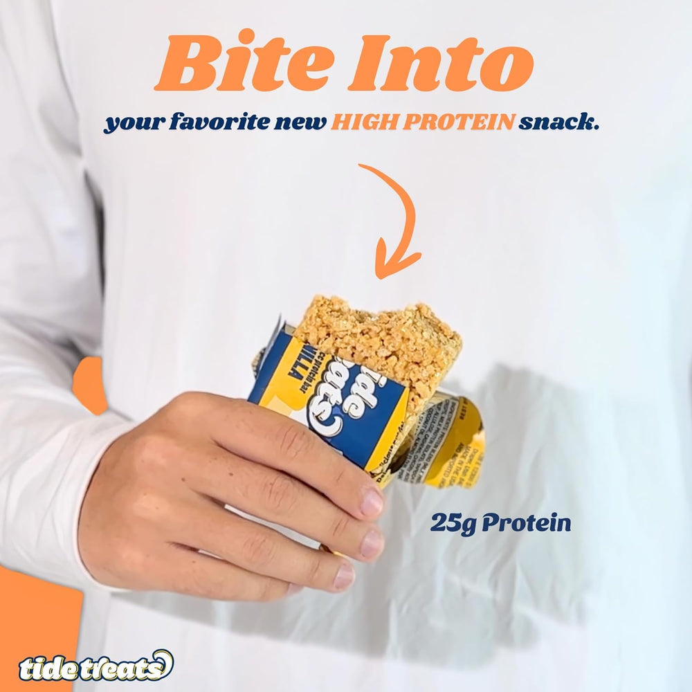 Tidetreats Crispy Rice Bar chocolate version with no added sugar.