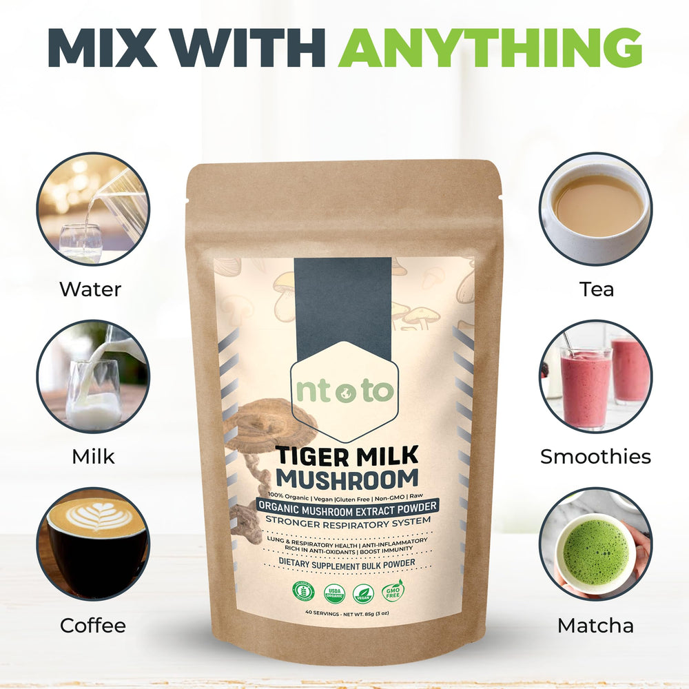 Tiger Milk Mushroom capsules for daily lung health