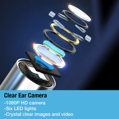 Tilcare ear camera six-led view highlights clear visibility for precise ear inspection.