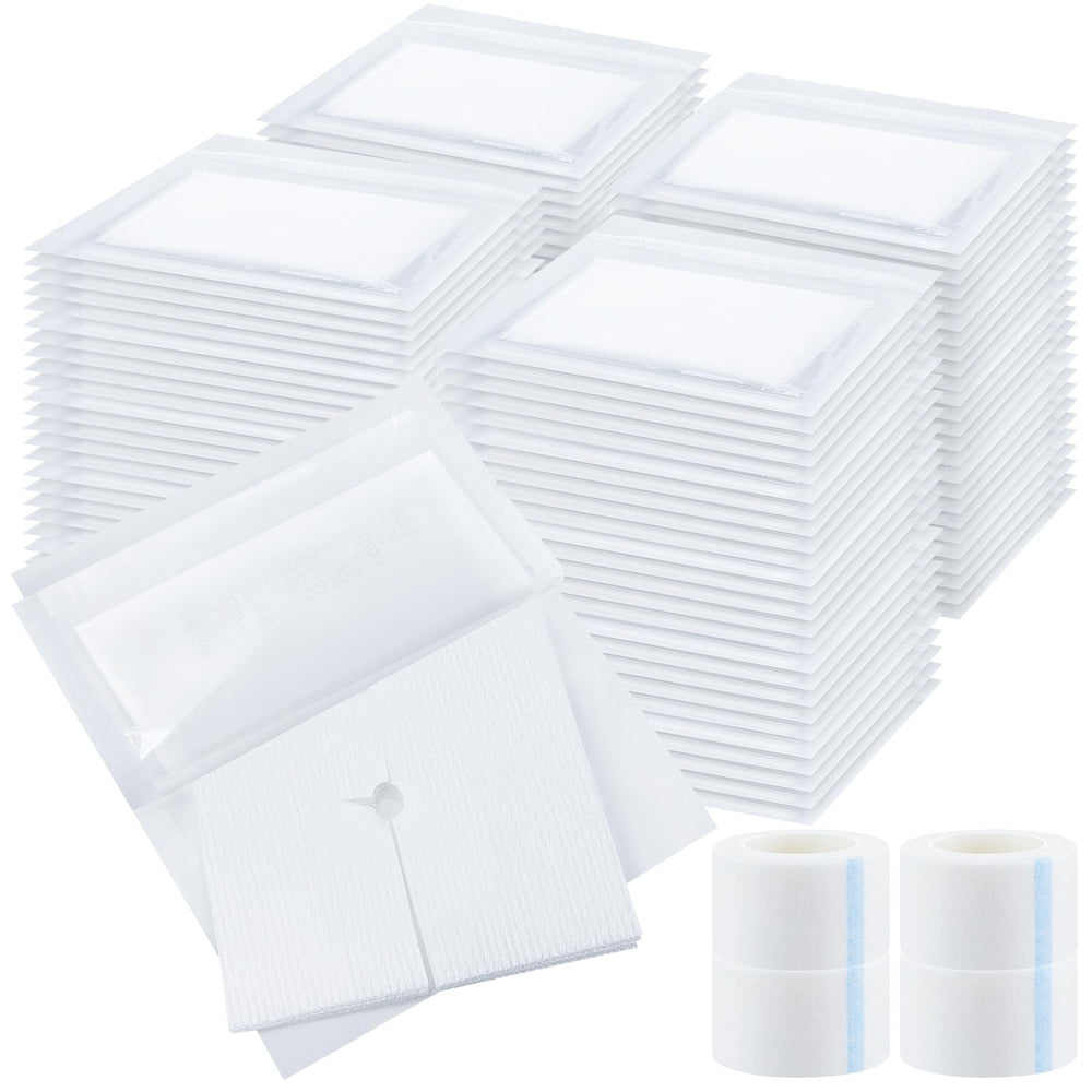 Timgle 400-pcs 2x2 split gauze pads for clean, ready-to-use wound care.