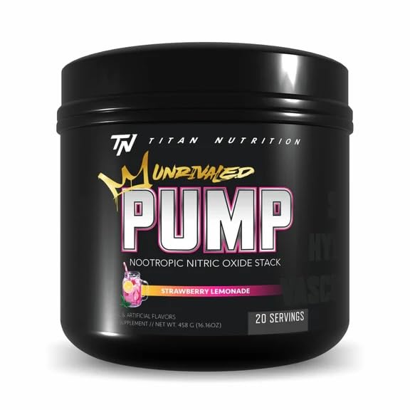 Titan Nutrition Pump Unrivaled bottle front showing branding and potential pump benefits