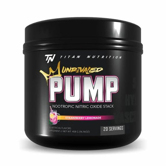 Titan Nutrition Pump Unrivaled bottle front showing branding and potential pump benefits