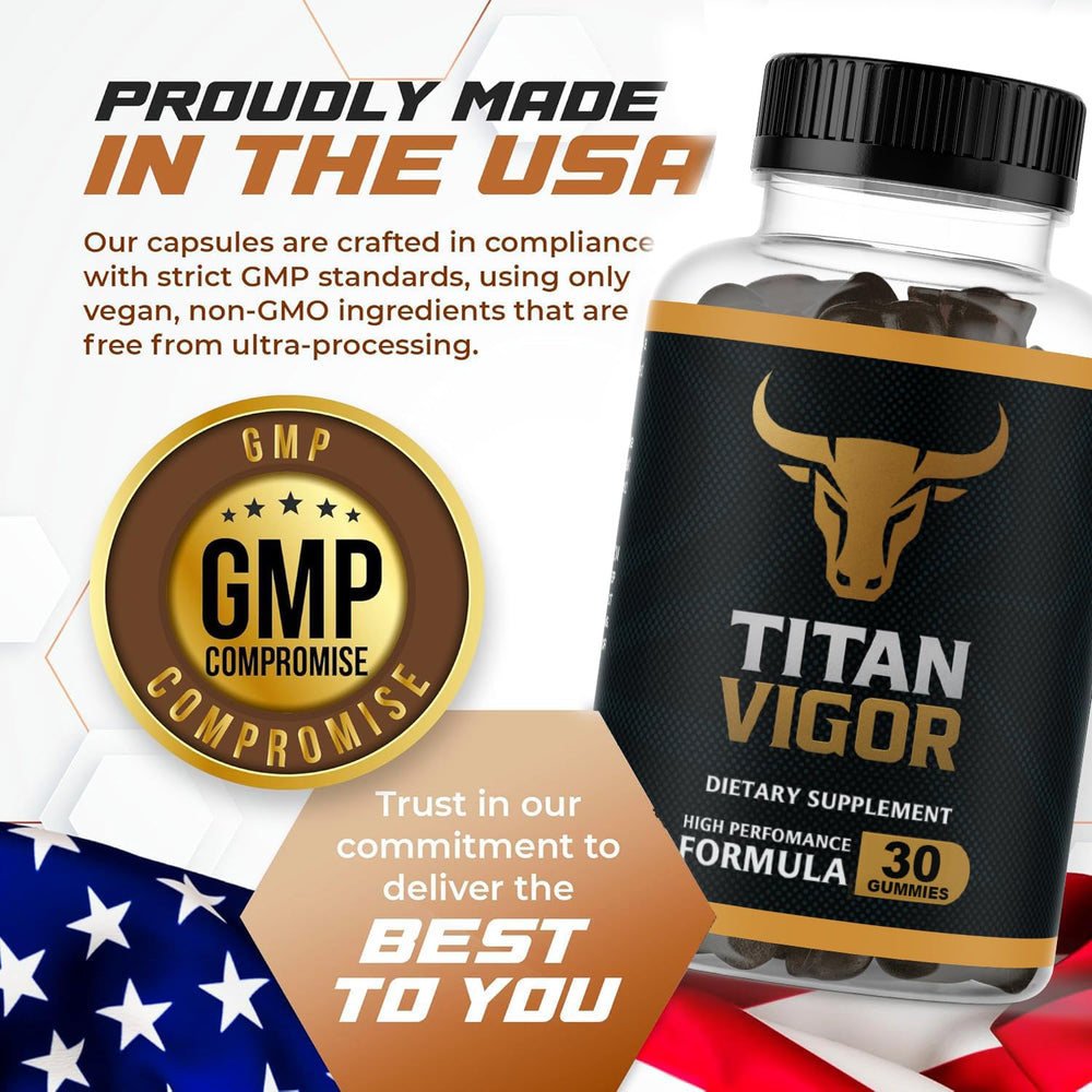 Titan Vigor US manufacturing scene conveys quality and safety.