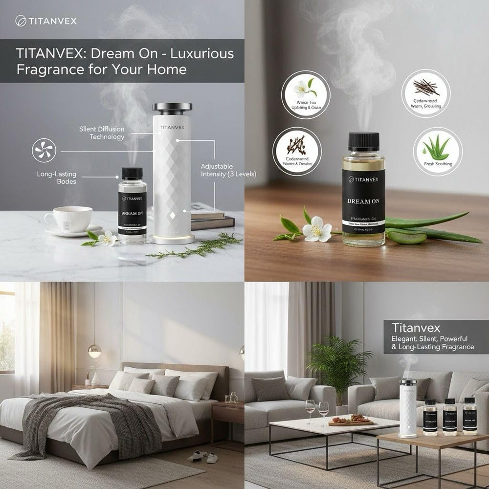 TitanVex Dream On size variants—three options to fit small rooms or large areas.