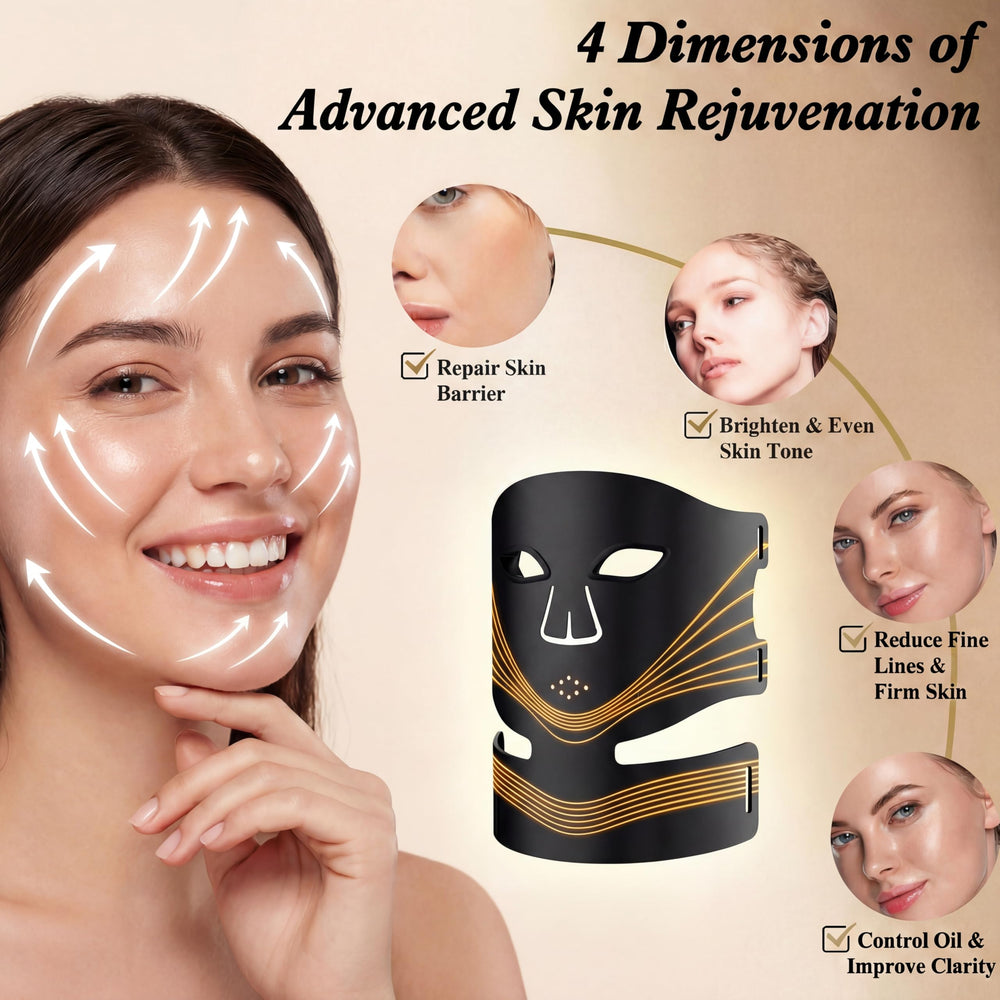 Tiyeaud face and neck coverage demonstrates 2 in 1 design for full contour treatment.