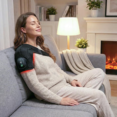 Tizwis shoulder pad battery compartment enabling cordless mobility for relaxation anywhere.