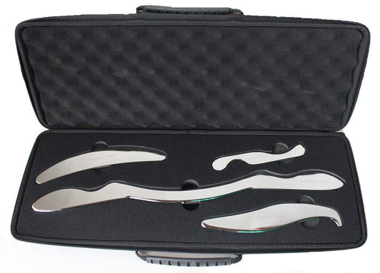 TML Tools IASTM stainless steel tool set with carrying case for durable professional use