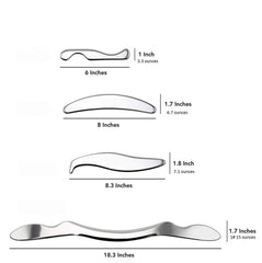 TML Tools IASTM stainless steel tools with polished finish for smooth gliding