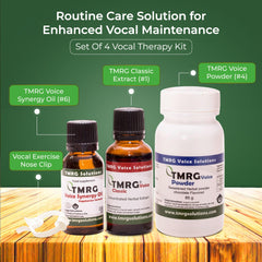 TMRG Powerful Vocal Recovery Kit Large Synergy Oil bottle offers soothing vocal support