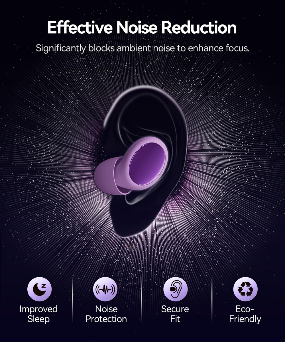 TOAPEX 3D ergonomic ear plugs fit comfortably for side sleepers